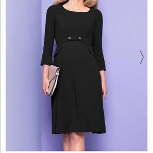 Seraphine Black Tailored Maternity Dress